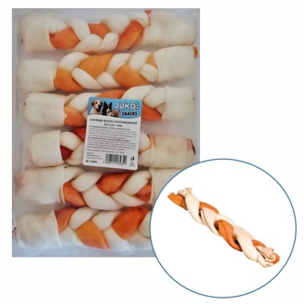 Copánek buvolí dvoubarevný JUKO Snacks 22,5 cm (6 ks)
