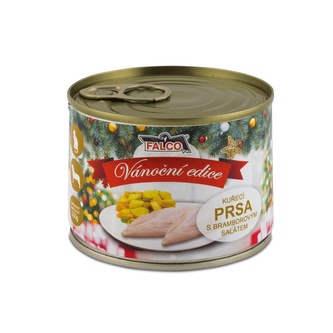 FALCO Kuřecí prsa s bramborovým salátem Vánoční edice, konzerva 200 g