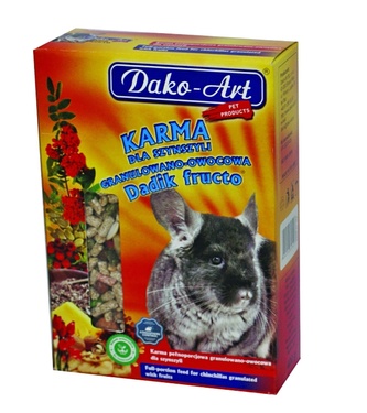 Krmivo s ovocem činčila Dako 400 g