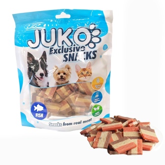 Tuna, codfish & salmon small Fillets JUKO Snacks 250 g