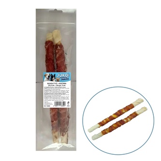 Tyč buvolí obalená kachním masem JUKO Snacks 25,5 cm (2 ks)