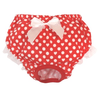 Hara kalhotky s růžovými puntíky a krajkou M (30 - 35 cm)