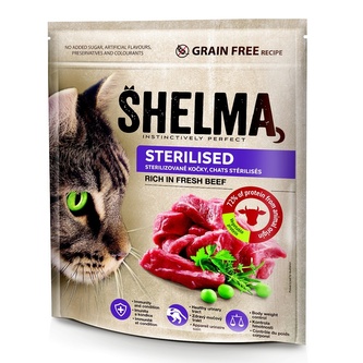 SHELMA Cat Sterilised Beef GF 750 g
