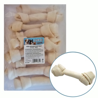 Uzel expandovaný bílý JUKO Snacks 21 cm (10 ks)