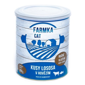 FARMKA Cat s lososem, konzerva 800 g
