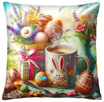 Velikonoční polštář HAPPY 45x45 cm  Mybesthome