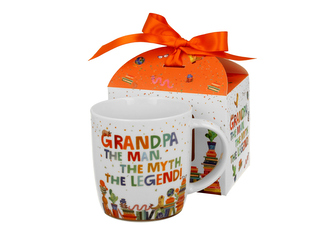 Kubek okazjonalny "GRANDPA" w pudełku z kokardą