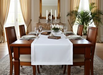 Dekorační ubrus - běhoun na stůl EDGAR bílá 40x200 cm Mybesthome