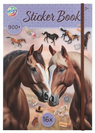 Kniha samolepek, A4, 16 listů - koně