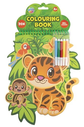 Omalovánky, fixy, samolepky - zvířátka