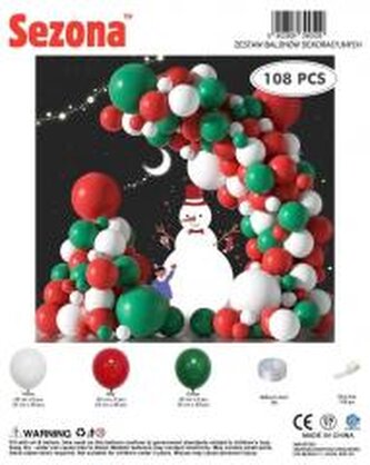 Balony Boże Narodzenie 108szt