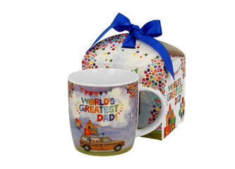 Kubek okazjonalny "DAD" w pudełku z kokardą