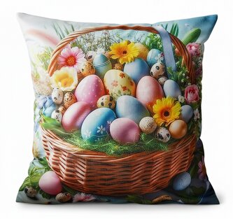 Velikonoční polštář VELIKONOČNÍ KOŠÍČEK 40x40 cm Mybesthome