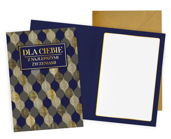 Karnet PR Serdeczne życzenia, złocone - bez tekstu PR-589
