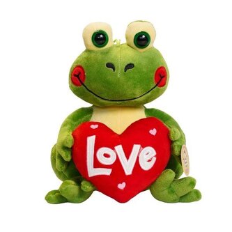 Pluszak 28 cm Żaba z sercem Love Walentynki DEEF 04291   DE