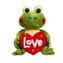 Pluszak 28 cm Żaba z sercem Love Walentynki DEEF 04291   DE