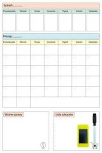 Planer magnetyczny suchościeralny 60x40cm