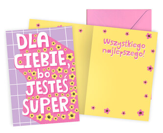 Karnet PR Urodziny - Dla Ciebie, bo jesteś super PR-592