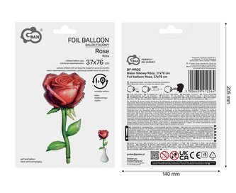 BALON FOL ROZA 37X76 GO PBH
