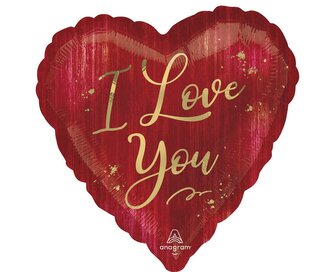 Balon foliowy 43 cm Serce I Love You czerwony Walentynki GODAN 4636601