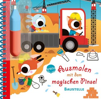 Ausmalen mit dem magischen Pinsel. Baustelle