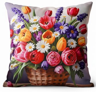 Dekorační polštář FLOWERS COLORFUL IV. 40x40 cm  Mybesthome