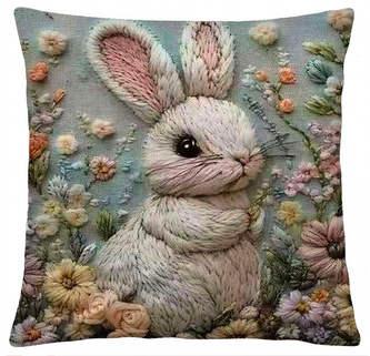 Velikonoční polštář EASTER RABBITS I. 40x40 cm Mybesthome