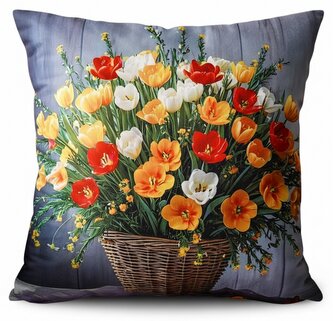 Dekorační polštář FLOWERS COLORFUL II. 40x40 cm  Mybesthome