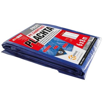 Plachta zakrývací PROFI, 6 x 8 m, 140 g/m², modro - stříbrná, ENPRO