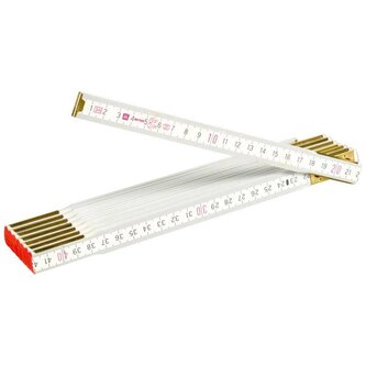 Metr skládací dřevěný PROFI, CE, bílý, 1 m ENPRO
