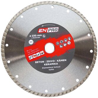 Kotouč diamantový turbo Ø 230 x 1.8 x 22.3 mm, ENPRO
