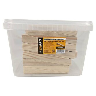Klínky montážní dřevěné, 150 x 25 x 25 - 1 mm, 60 ks, ENPRO