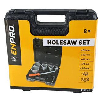 Korunka vykružovací, Ø 33, 53, 67, 73, 83 mm, 8 ks, ENPRO