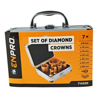 Korunka diamantová vykružovací, Ø 8, 10, 14, 22, 32, 40, 68 mm, ENPRO