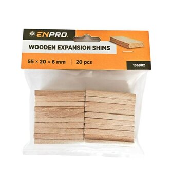 Dilatační podložky dřevěné, 55 x 20 x6 mm, 20 ks, ENPRO