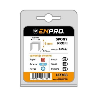 Spony PROFI, 530/06 mm, 1000 ks, ENPRO