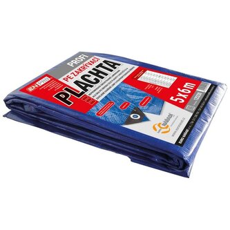 Plachta zakrývací PROFI, 5 x 6 m, 140 g/m², modro - stříbrná, ENPRO