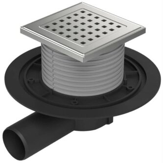 Vpusť podlahová boční D 50 mm, nerez rámeček, mřížka GATE, ENPRO
