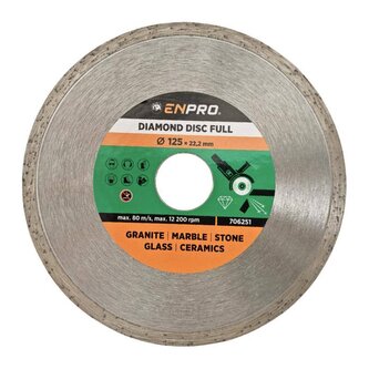 Kotouč diamantový plný Ø 125 x 22.2 mm, ENPRO