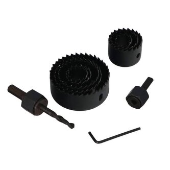 Vrták korunkový do dřeva 8 ks, 19 - 64 mm, FASTER TOOLS