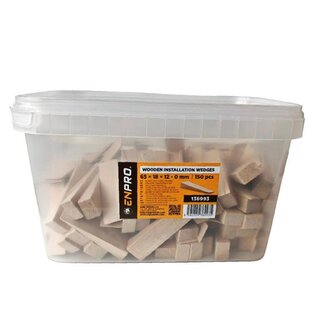 Klínky montážní dřevěné, 65 x 18 x 12 - 0 mm, 150 ks, ENPRO