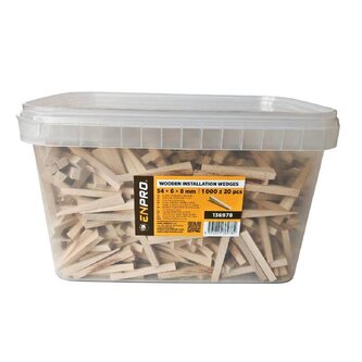 Klínky obkladačské dřevěné, 54 x 6 x 8 - 0 mm, 1000 ks, ENPRO