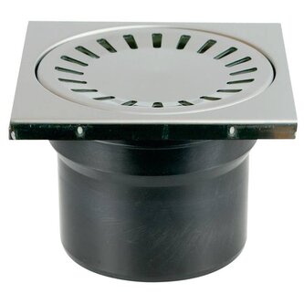 Vpusť podlahová spodní D 110 mm, nerez rámeček, mřížka SUN, černá, ENPRO