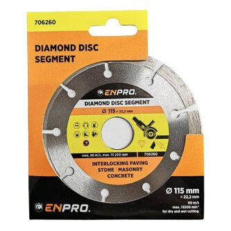 Kotouč diamantový segment Ø 180 x 22.2 mm, ENPRO