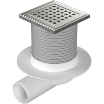 Vpusť podlahová boční D 50 mm, límec, nerez mřížka GATE, ENPRO