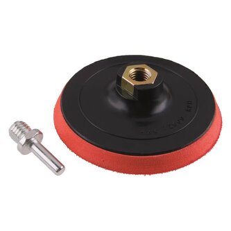 Unašeč - suchý zip, Ø 125 mm, závit M14 + stopka, ENPRO