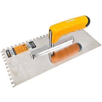 Hladítko nerez, zub 6 mm, 280 x 130 mm, gumová rukojeť, ENPRO