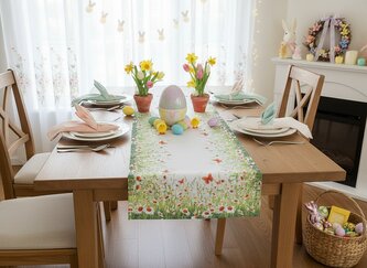 Vzorovaný ubrus - běhoun na stůl JARNÍ LOUKA 60x120 cm Mybesthome