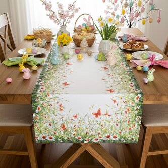 Vzorovaný ubrus - běhoun na stůl JARNÍ LOUKA 50x100 cm Mybesthome