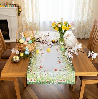 Vzorovaný ubrus - běhoun na stůl JARNÍ LOUKA 40x85 cm Mybesthome